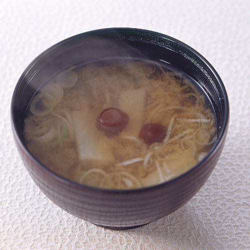 Pork soup separately / Miso soup separately