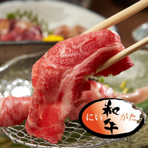 名物！にいがた和牛のサーロイン肉寿司は絶品♪