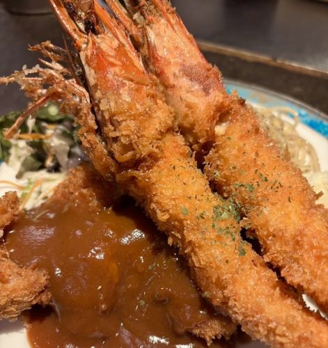 Bセット　海老フライ&ハーフチキンカツ