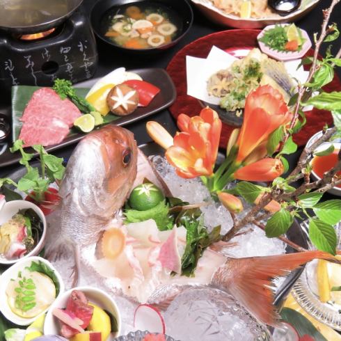 People from outside the prefecture and locals also enjoy Tokushima's specialties! Tokushima Tsukushi Course! Awa beef and other 8 dishes for 5,000 yen!