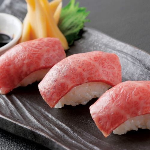 Japanese black beef fatty tuna nigiri sushi consistent