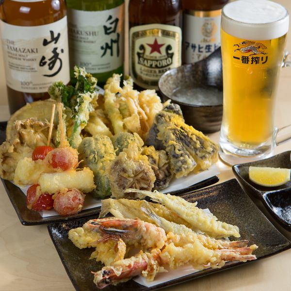 <If you can't decide, this is the one to go for◇> Tempura, various types, from 120 yen (tax included)