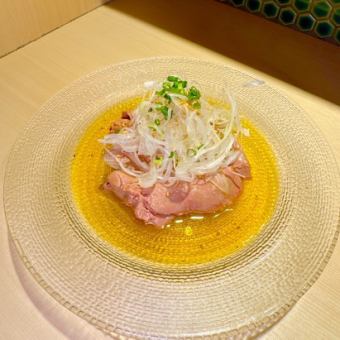 地鶏のレバー刺し