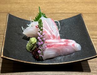 Natural sea bream sashimi
