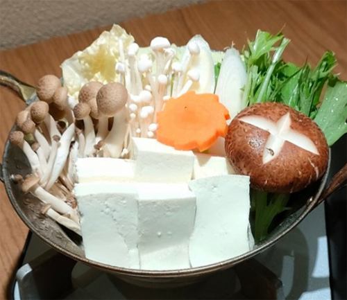 Boiled tofu with lots of vegetables