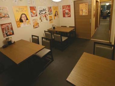 団体様は個室として利用可能。9名様以上から。