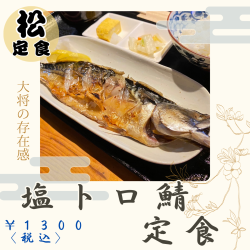 Salted fatty mackerel set meal