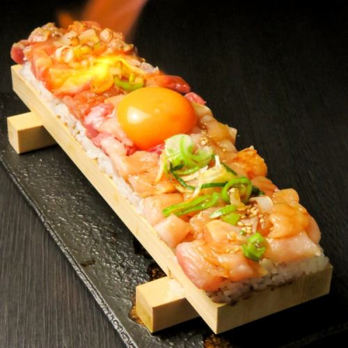 chicken long yukhoe sushi