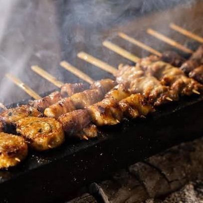 Enjoy authentic charcoal-grilled yakitori!