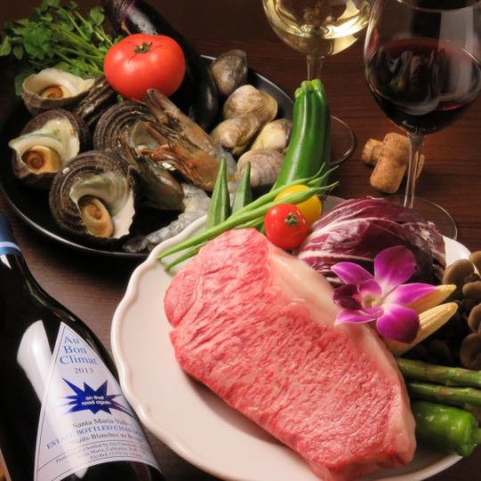 [Cooking only] ★ Luxury course at [Teppanyaki] where you can enjoy plenty of seasonal ingredients 6,000 yen (10 dishes in total)