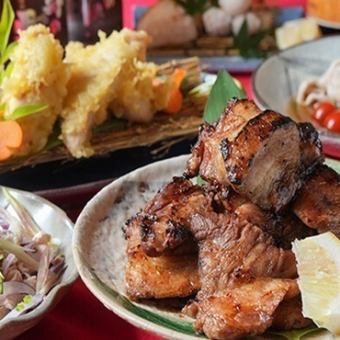 ◆平日限定◆2hビール付飲放題◆全8品目7品名物スペアリブも◆2次会にもピッタリ◆3500円(税込)