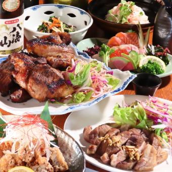 【日～木曜日限定】◆2h飲み放題付◆鮮魚お造り×名物スペアリブ×アンコウ◆4000円(税込)