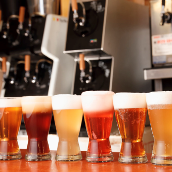 2H飲み放題付き!6種類のクラフトビールを時間一杯楽しめる『クラフトビール飲み放題コース』