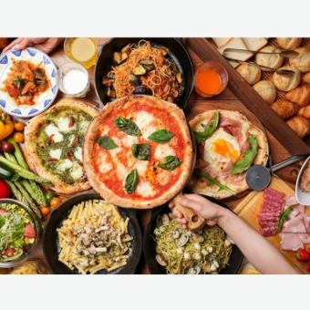 90-minute all-you-can-eat and drink buffet with over 20 luxurious dishes. *Preschool children (4-6 years old) are only ¥1,100, perfect for mom's gatherings!
