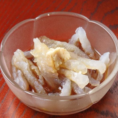 刺身くらげの山わさび添え