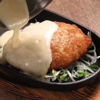 自製 tsukune 與融化的奶酪