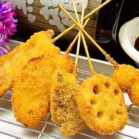 We have a variety of exquisite kushikatsu!!Today's banquet is serious!!