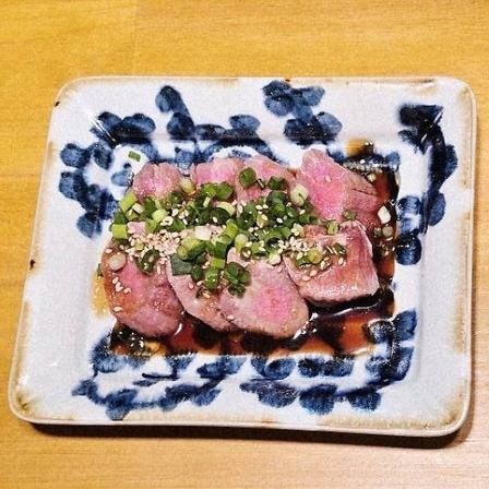 Tongue sashimi, low-temperature cooked