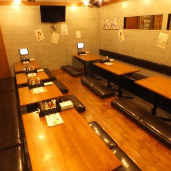 The tatami room can be reserved for 20 to 25 people !! Please feel free to contact the staff.(* Please note that the seats are non-smoking.)