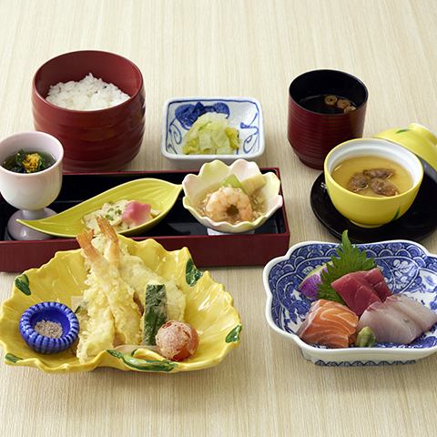 天ぷら造り膳　前菜3種付き