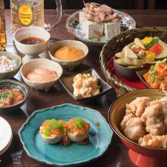 畑と海のごちそうを堪能！『野菜＆魚介コース』２h飲み放題付きコース￥6000