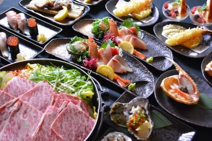 <10/1～>【2時間飲み放題付】極プレミアムコース (地酒5種飲み放題付) 10000円(税込)