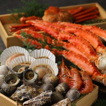 タラバ蟹とズワイ蟹と浜焼き食べ放題【12000円】