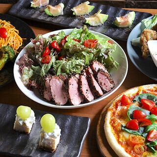 【含90分鐘無限暢飲】豪華套餐◆義大利燻火腿、酪梨等7道菜套餐◆推薦用於商務會議、派對等。
