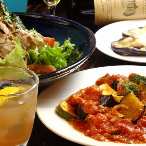 New arrival! [Women's limited project] 6 low-sodium, low-calorie dishes for 3,800 yen (including 1 cocktail)