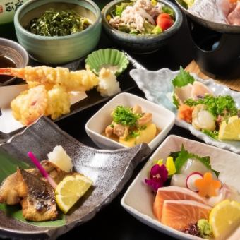 [March ★ Sunday - Thursday only] Fresh Setouchi sashimi & draft beer available ★ 7 dishes with 120 minutes of all-you-can-drink for 4,500 yen (tax included)