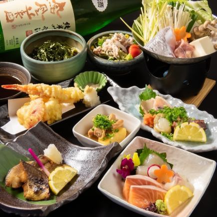 CHAKI Kaiseki Hot Pot Banquet Course (for up to 20 people) 8 dishes + 120 minutes of all-you-can-drink ⇒ 5,000 yen (tax included)
