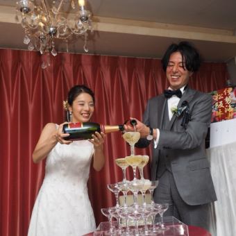 [婚禮後派對A計劃]標準新娘和新郎免費以及許多其他福利計劃3,000日元（含稅）