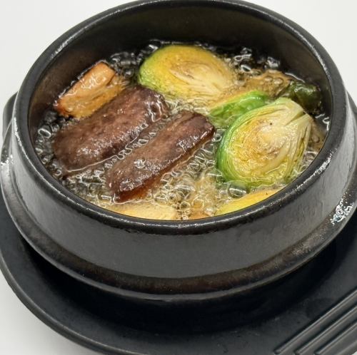 ハツと春野菜のアヒージョ