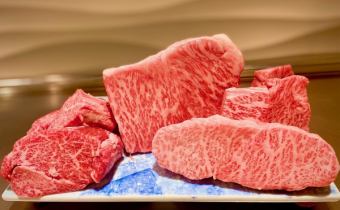 お肉好きの3部位食べ比べ黒毛和牛堪能コース【120g】13600円(税込)