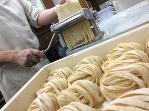 The special raw pasta is homemade handmade noodles!