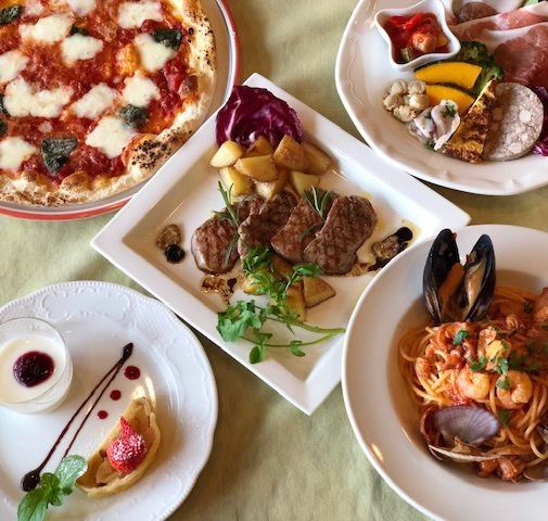 Trattoria course: A course where you choose your favorite dishes and eat them separately.