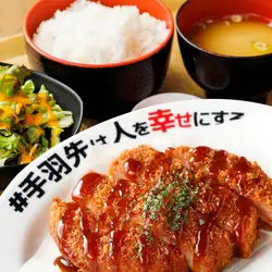 Thick-cut ham cutlet set meal