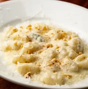 Homemade gnocchi with Gorgonzola cream sauce