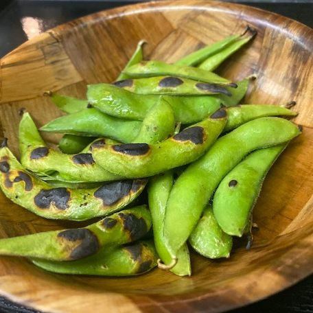 Grilled edamame