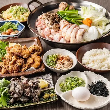 【2시간 음료 무제한 포함】닭 백탕 냄비 코스~오야마 닭~(전 6품) 3500엔