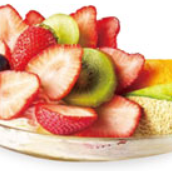 プリンアラモード(バニラアイス添え)