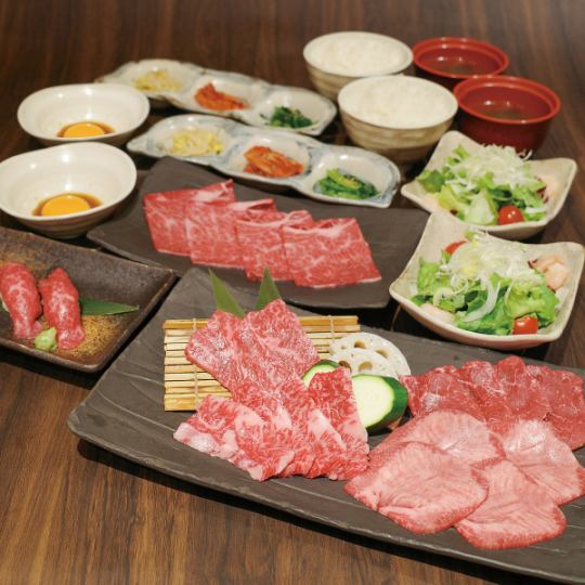 【-福-会食】肉寿司や焼きすきが楽しめる全7品 3,800円（平日限定3300円）（土日祝日3800円）