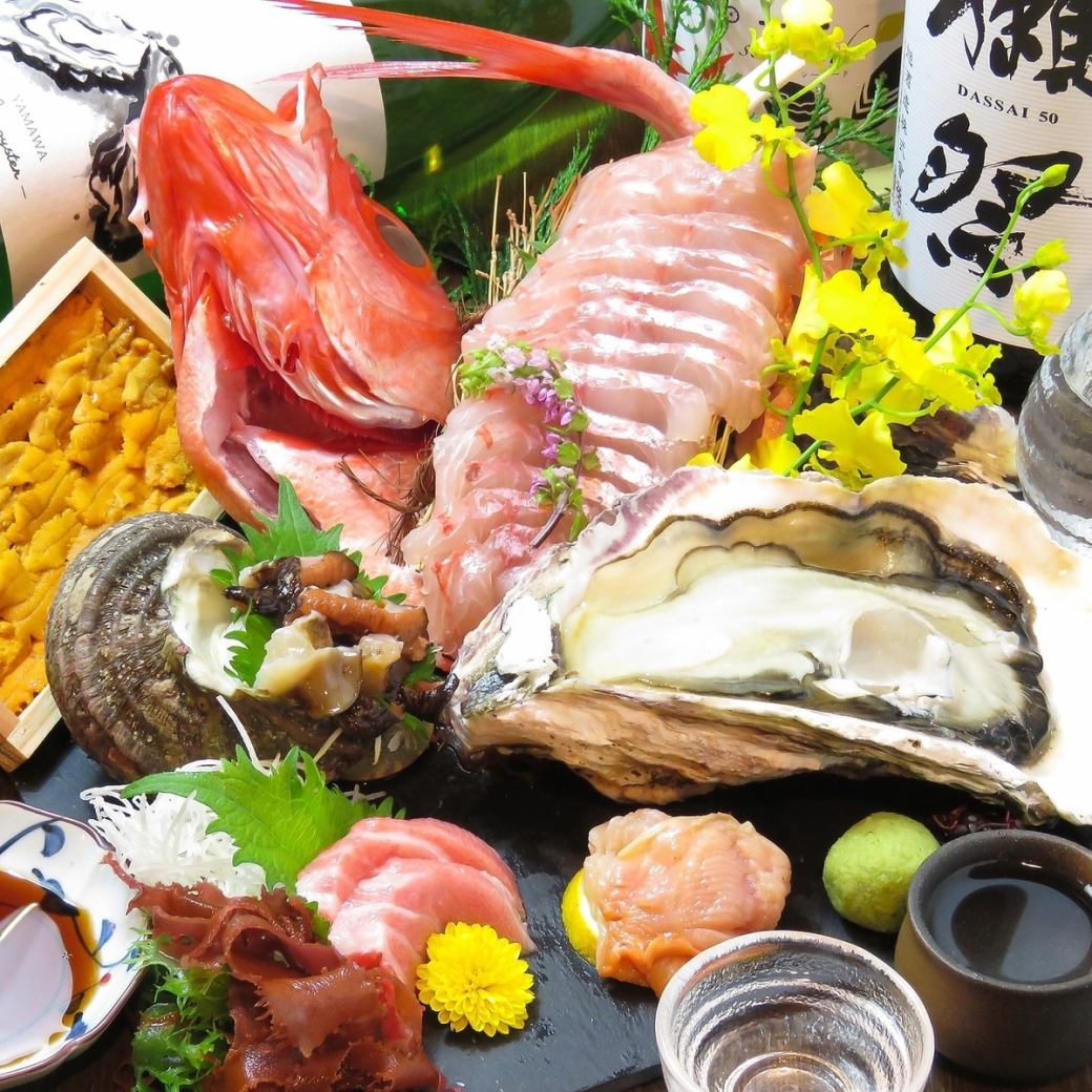 每天17:00至下一個5:00開放☆牡蠣，瀨戶內鮮魚自誇“Oyster Hikyakko商店Hutacho商店”