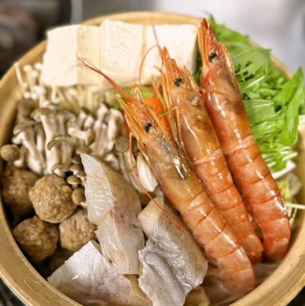 【歓送迎会におすすめ】刺身盛合せ・自慢の海鮮鍋等全7品×生ビール込2H飲み放題 4,980円税込