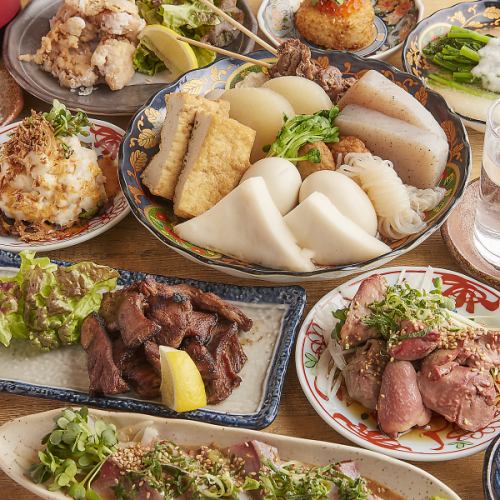 名物おでん×炉端焼き×宮崎グルメでご宴会を！2時間飲み放題付きコースはなんと3000円~！