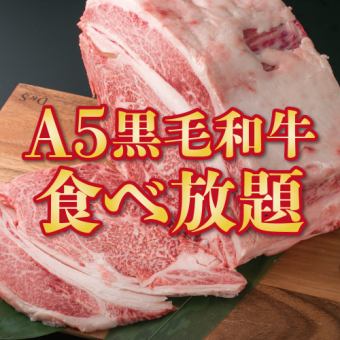 [Luxury♪] A5 Japanese black beef short ribs, loin, thick-sliced beef tongue! 2 hours of all-you-can-eat carefully selected Yakiniku [50 items in total / 4,980 yen including tax]