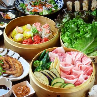 주년 축제 한정☆【치다삼겹살 코스】전 9품 5000엔⇒4000엔 120분 음방 첨부!해산물·지계·규슈
