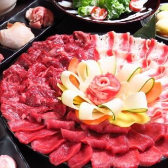 夏の宴！期間限定☆【牛タンしゃぶしゃぶと九州満喫コース】 全9品120分飲放付！地鶏・旬菜