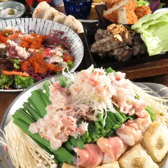 冬季活動☆【芋之花精選料理盛宴套餐】9道精選料理:時令海鮮、九州黑烤雞、內臟火鍋 - 120分鐘暢飲