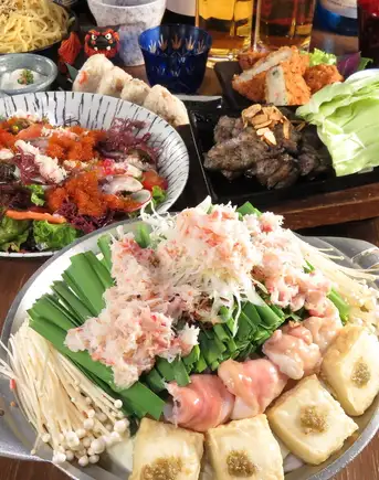 冬季活动☆【芋之花精选料理盛宴套餐】9道精选料理：时令海鲜、九州黑烤鸡、内脏火锅 - 120分钟畅饮